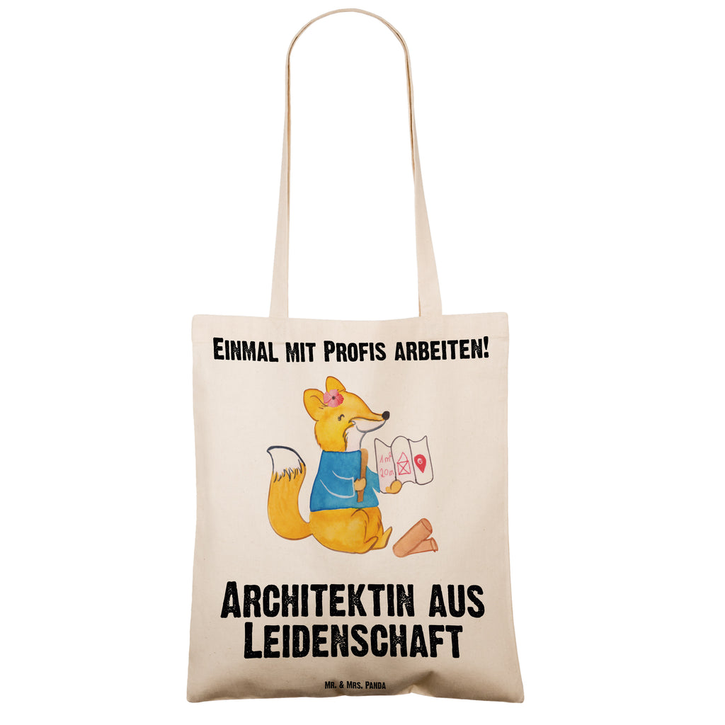 Tragetasche Architektin aus Leidenschaft Beuteltasche, Beutel, Einkaufstasche, Jutebeutel, Stoffbeutel, Beruf, Ausbildung, Jubiläum, Abschied, Rente, Kollege, Kollegin, Geschenk, Schenken, Arbeitskollege, Mitarbeiter, Firma, Danke, Dankeschön, Architektin, Innenarchitektin, Architekturbüro