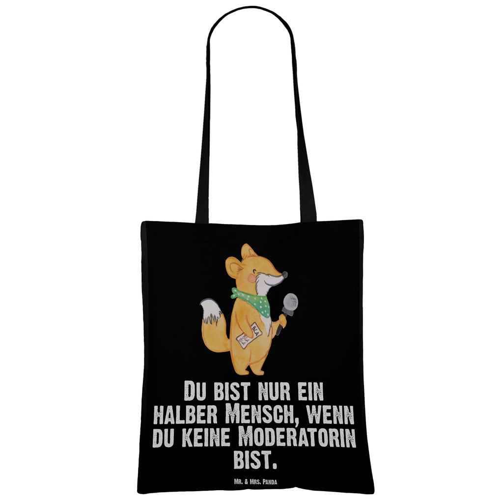 Tragetasche Moderatorin mit Herz Beuteltasche, Beutel, Einkaufstasche, Jutebeutel, Stoffbeutel, Beruf, Ausbildung, Jubiläum, Abschied, Rente, Kollege, Kollegin, Geschenk, Schenken, Arbeitskollege, Mitarbeiter, Firma, Danke, Dankeschön