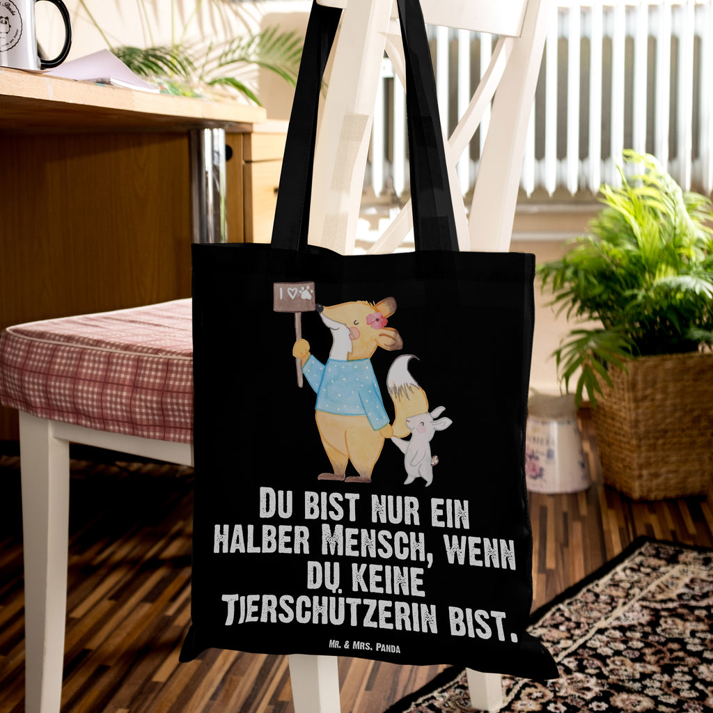 Tragetasche Tierschützerin mit Herz Beuteltasche, Beutel, Einkaufstasche, Jutebeutel, Stoffbeutel, Beruf, Ausbildung, Jubiläum, Abschied, Rente, Kollege, Kollegin, Geschenk, Schenken, Arbeitskollege, Mitarbeiter, Firma, Danke, Dankeschön