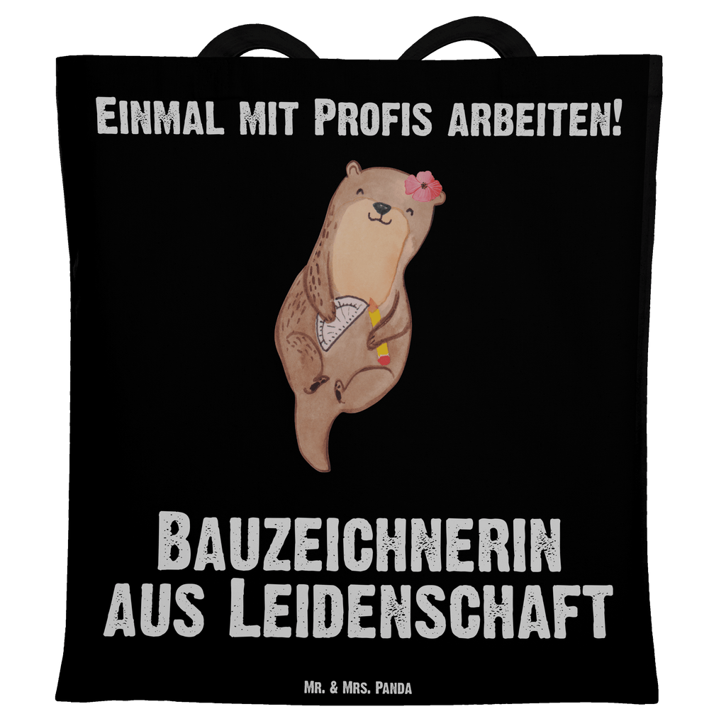 Tragetasche Bauzeichnerin aus Leidenschaft Beuteltasche, Beutel, Einkaufstasche, Jutebeutel, Stoffbeutel, Beruf, Ausbildung, Jubiläum, Abschied, Rente, Kollege, Kollegin, Geschenk, Schenken, Arbeitskollege, Mitarbeiter, Firma, Danke, Dankeschön