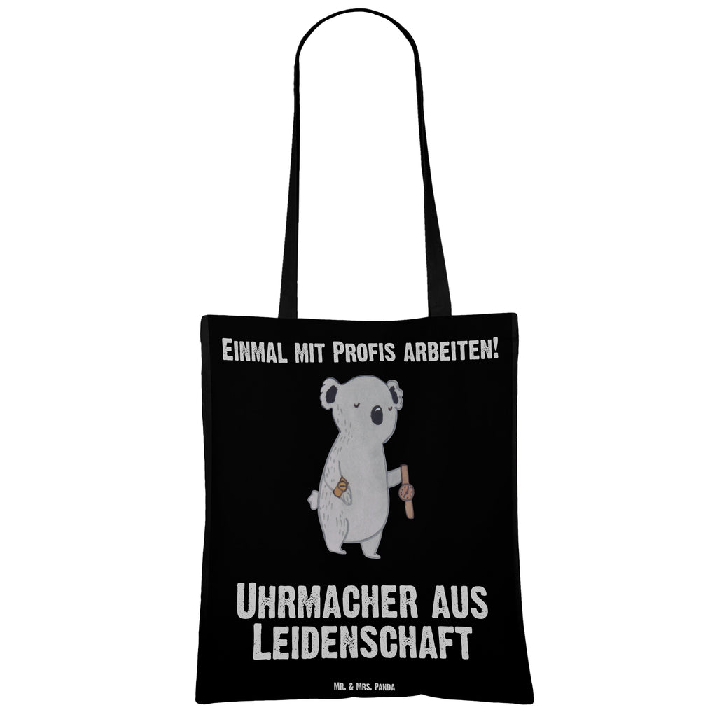 Tragetasche Uhrmacher aus Leidenschaft Beuteltasche, Beutel, Einkaufstasche, Jutebeutel, Stoffbeutel, Beruf, Ausbildung, Jubiläum, Abschied, Rente, Kollege, Kollegin, Geschenk, Schenken, Arbeitskollege, Mitarbeiter, Firma, Danke, Dankeschön