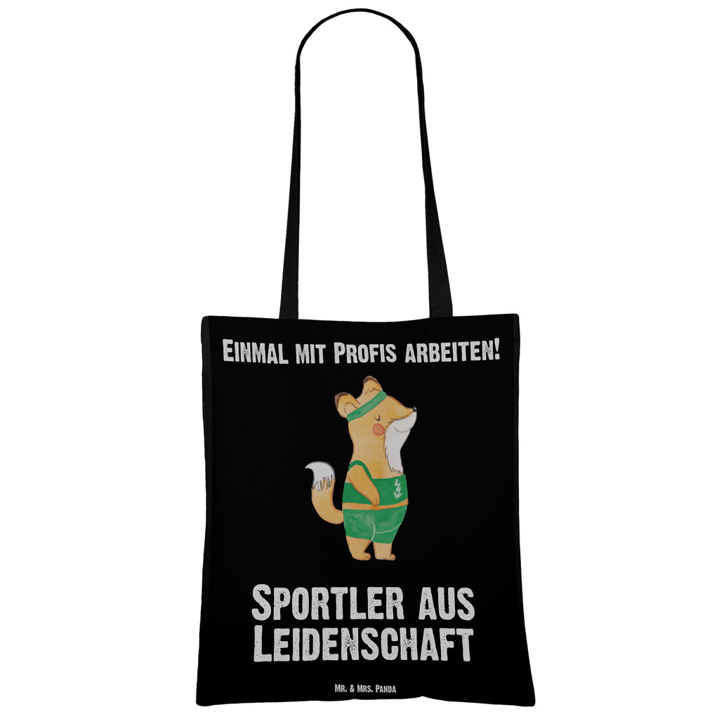 Tragetasche Sportler aus Leidenschaft Beuteltasche, Beutel, Einkaufstasche, Jutebeutel, Stoffbeutel, Beruf, Ausbildung, Jubiläum, Abschied, Rente, Kollege, Kollegin, Geschenk, Schenken, Arbeitskollege, Mitarbeiter, Firma, Danke, Dankeschön