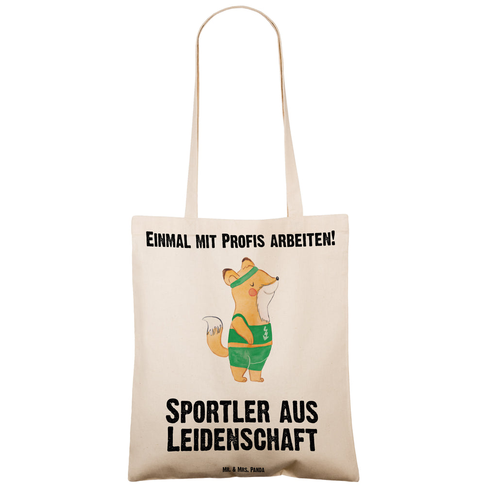 Tragetasche Sportler aus Leidenschaft Beuteltasche, Beutel, Einkaufstasche, Jutebeutel, Stoffbeutel, Beruf, Ausbildung, Jubiläum, Abschied, Rente, Kollege, Kollegin, Geschenk, Schenken, Arbeitskollege, Mitarbeiter, Firma, Danke, Dankeschön