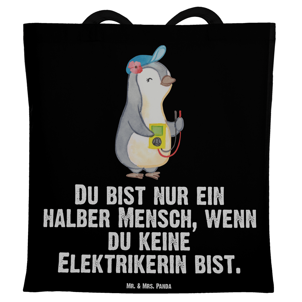 Tragetasche Elektrikerin mit Herz Beuteltasche, Beutel, Einkaufstasche, Jutebeutel, Stoffbeutel, Beruf, Ausbildung, Jubiläum, Abschied, Rente, Kollege, Kollegin, Geschenk, Schenken, Arbeitskollege, Mitarbeiter, Firma, Danke, Dankeschön, Elektrikerin, Elektronmonteurin, Elektrotechnikerin, Elektroinstallateurin, Elektromeisterin, Gesellenprüfung