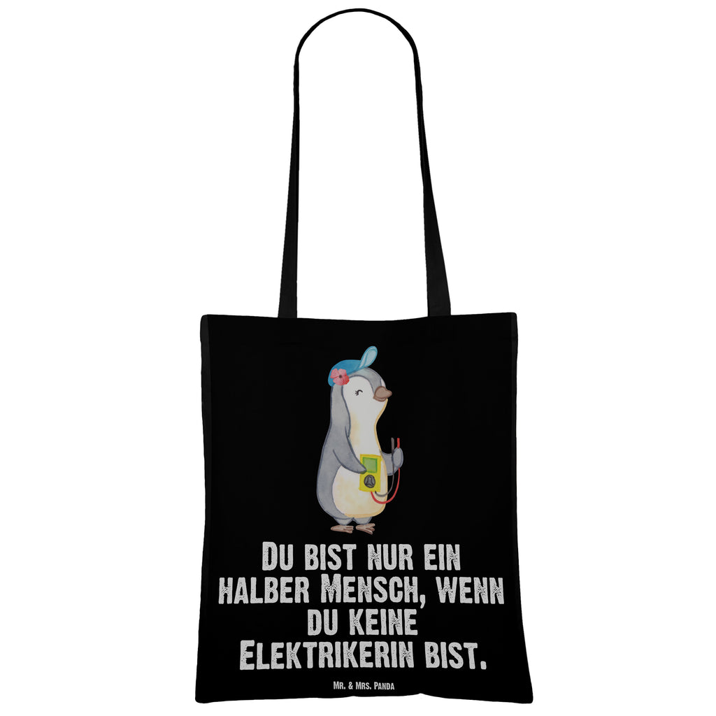 Tragetasche Elektrikerin mit Herz Beuteltasche, Beutel, Einkaufstasche, Jutebeutel, Stoffbeutel, Beruf, Ausbildung, Jubiläum, Abschied, Rente, Kollege, Kollegin, Geschenk, Schenken, Arbeitskollege, Mitarbeiter, Firma, Danke, Dankeschön, Elektrikerin, Elektronmonteurin, Elektrotechnikerin, Elektroinstallateurin, Elektromeisterin, Gesellenprüfung