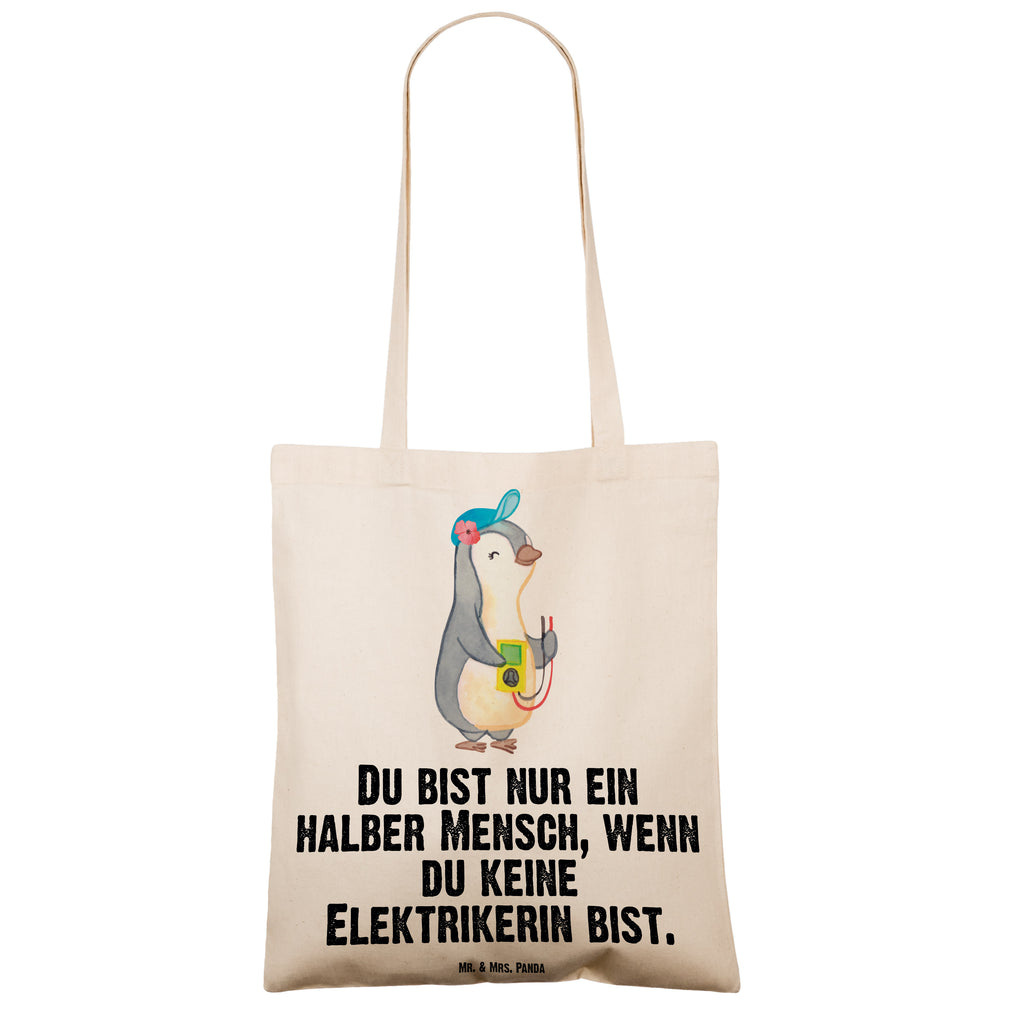 Tragetasche Elektrikerin mit Herz Beuteltasche, Beutel, Einkaufstasche, Jutebeutel, Stoffbeutel, Beruf, Ausbildung, Jubiläum, Abschied, Rente, Kollege, Kollegin, Geschenk, Schenken, Arbeitskollege, Mitarbeiter, Firma, Danke, Dankeschön, Elektrikerin, Elektronmonteurin, Elektrotechnikerin, Elektroinstallateurin, Elektromeisterin, Gesellenprüfung