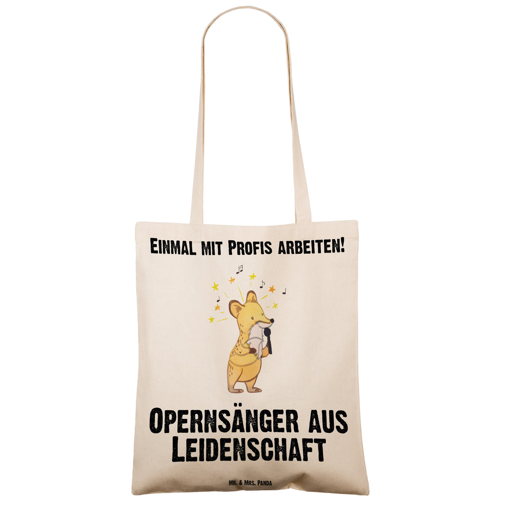 Tragetasche Opernsänger aus Leidenschaft Beuteltasche, Beutel, Einkaufstasche, Jutebeutel, Stoffbeutel, Beruf, Ausbildung, Jubiläum, Abschied, Rente, Kollege, Kollegin, Geschenk, Schenken, Arbeitskollege, Mitarbeiter, Firma, Danke, Dankeschön
