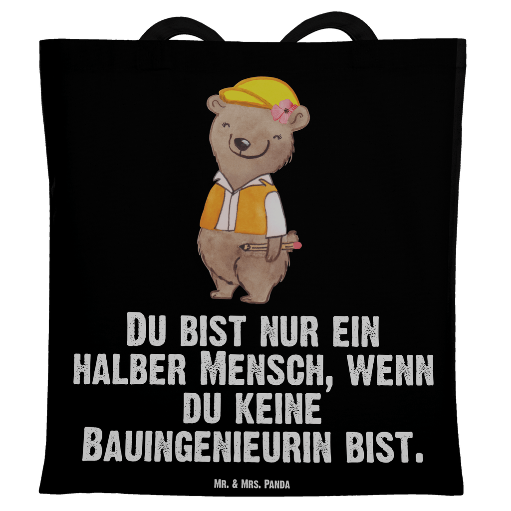 Tragetasche Bauingenieurin mit Herz Beuteltasche, Beutel, Einkaufstasche, Jutebeutel, Stoffbeutel, Beruf, Ausbildung, Jubiläum, Abschied, Rente, Kollege, Kollegin, Geschenk, Schenken, Arbeitskollege, Mitarbeiter, Firma, Danke, Dankeschön, Bauingenieurin, Statikerin, Ingeniuerin, Baustelle, Studium