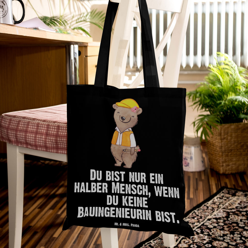 Tragetasche Bauingenieurin mit Herz Beuteltasche, Beutel, Einkaufstasche, Jutebeutel, Stoffbeutel, Beruf, Ausbildung, Jubiläum, Abschied, Rente, Kollege, Kollegin, Geschenk, Schenken, Arbeitskollege, Mitarbeiter, Firma, Danke, Dankeschön, Bauingenieurin, Statikerin, Ingeniuerin, Baustelle, Studium
