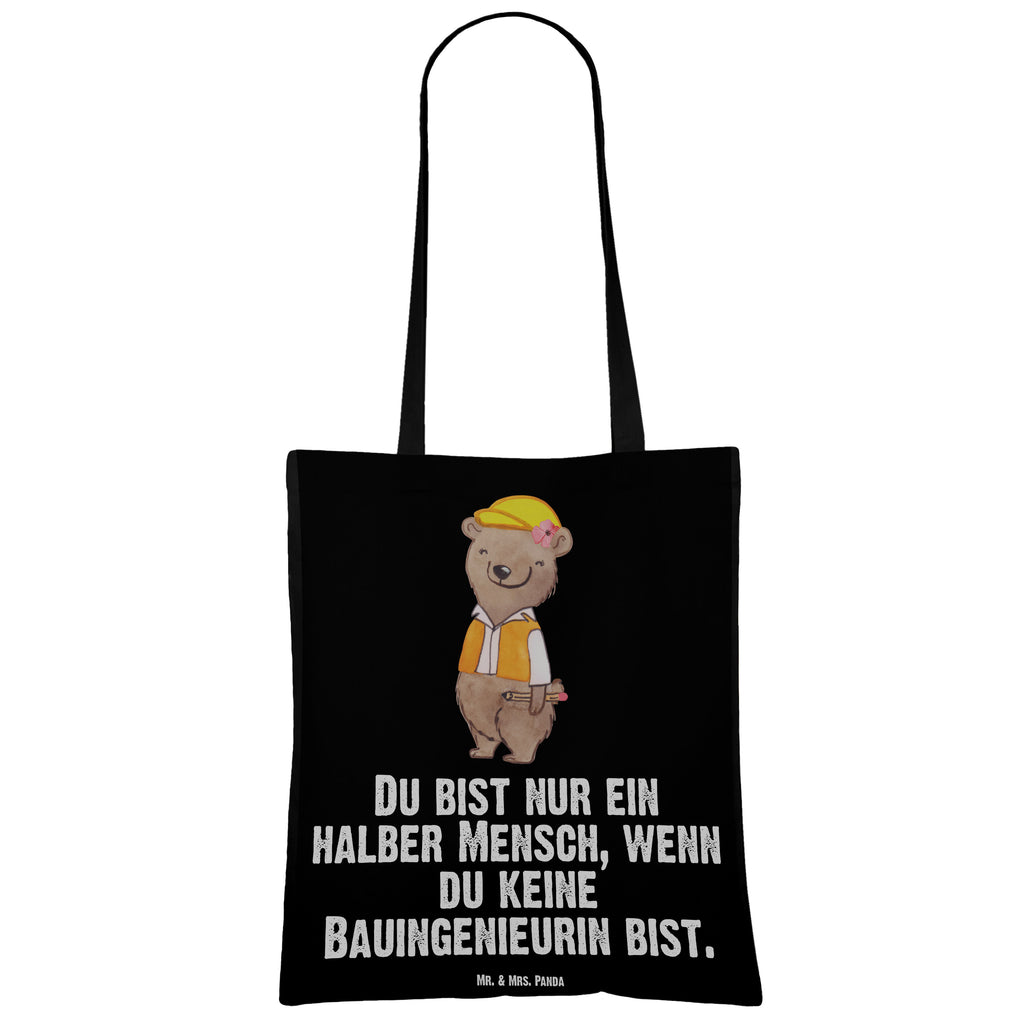 Tragetasche Bauingenieurin mit Herz Beuteltasche, Beutel, Einkaufstasche, Jutebeutel, Stoffbeutel, Beruf, Ausbildung, Jubiläum, Abschied, Rente, Kollege, Kollegin, Geschenk, Schenken, Arbeitskollege, Mitarbeiter, Firma, Danke, Dankeschön, Bauingenieurin, Statikerin, Ingeniuerin, Baustelle, Studium