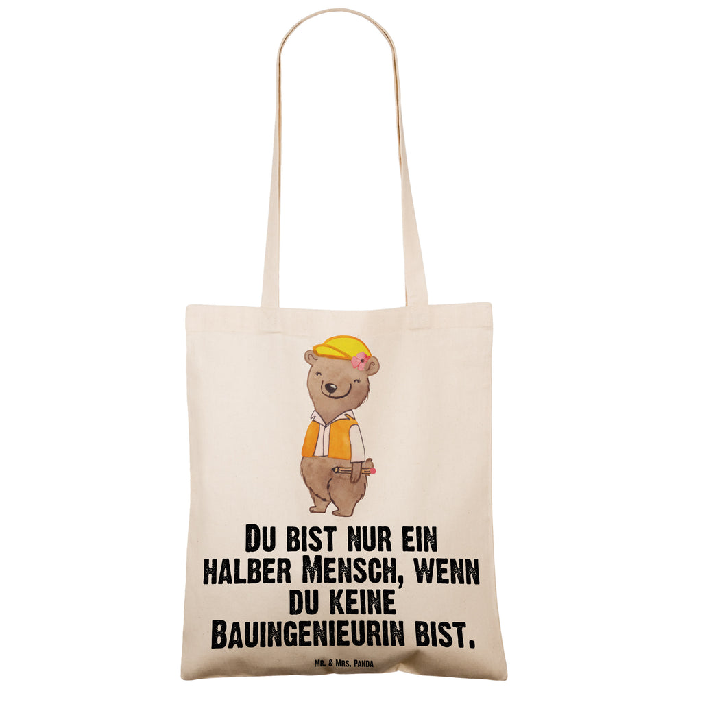 Tragetasche Bauingenieurin mit Herz Beuteltasche, Beutel, Einkaufstasche, Jutebeutel, Stoffbeutel, Beruf, Ausbildung, Jubiläum, Abschied, Rente, Kollege, Kollegin, Geschenk, Schenken, Arbeitskollege, Mitarbeiter, Firma, Danke, Dankeschön, Bauingenieurin, Statikerin, Ingeniuerin, Baustelle, Studium