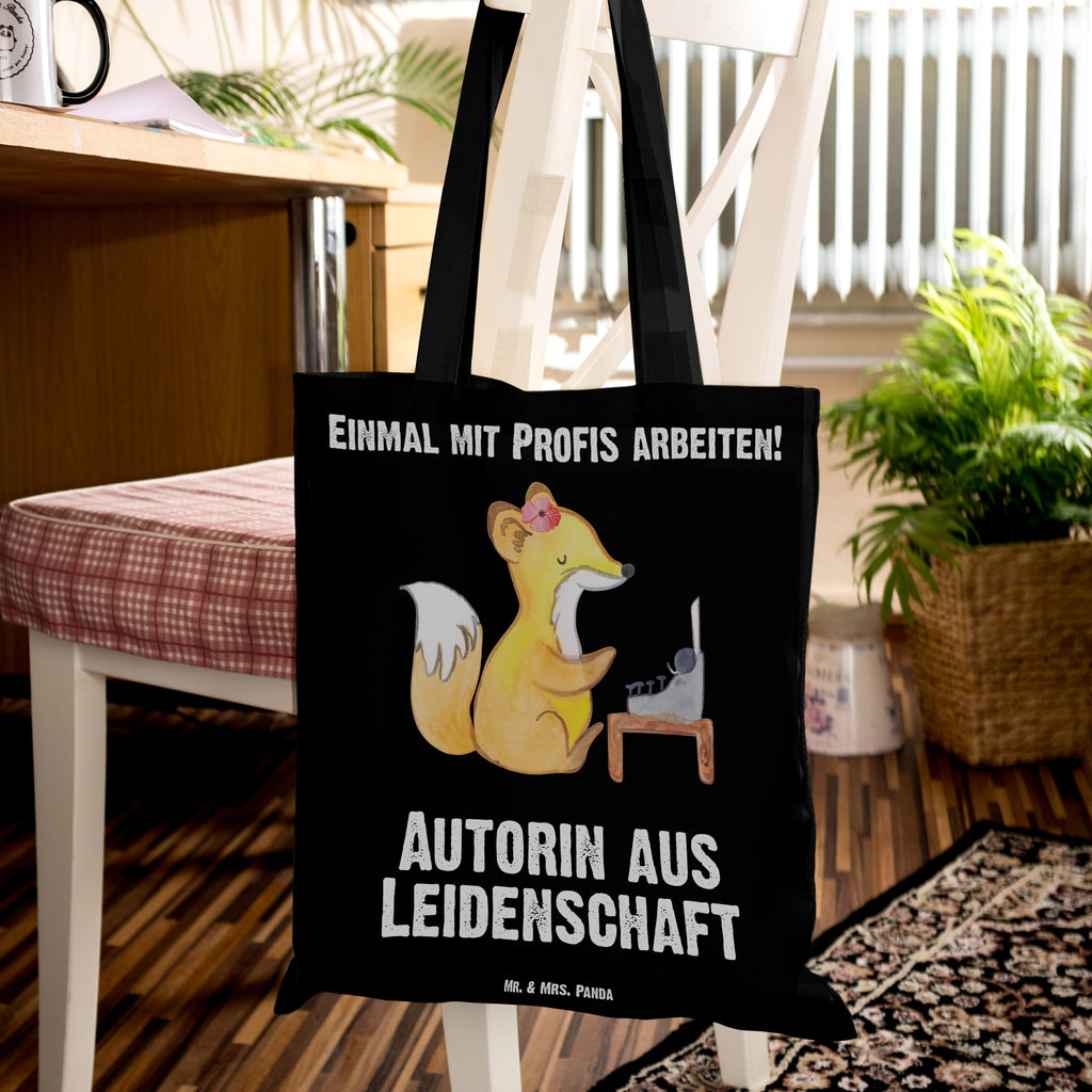 Tragetasche Autorin aus Leidenschaft Beuteltasche, Beutel, Einkaufstasche, Jutebeutel, Stoffbeutel, Beruf, Ausbildung, Jubiläum, Abschied, Rente, Kollege, Kollegin, Geschenk, Schenken, Arbeitskollege, Mitarbeiter, Firma, Danke, Dankeschön, Autorin, Buchveröffentlichung, Schriftstellerin, Verlag, Geschichtenschreiber, Hobbyautor