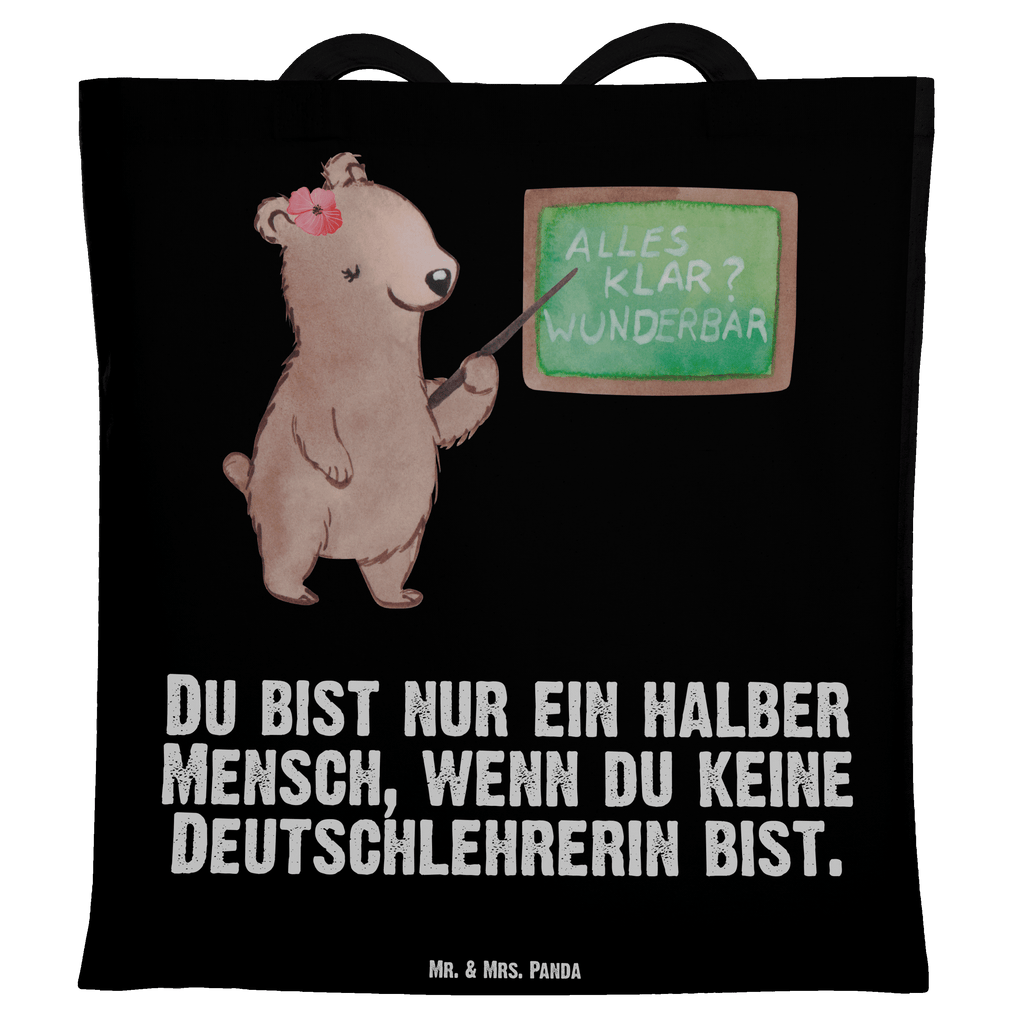 Tragetasche Deutschlehrerin mit Herz Beuteltasche, Beutel, Einkaufstasche, Jutebeutel, Stoffbeutel, Beruf, Ausbildung, Jubiläum, Abschied, Rente, Kollege, Kollegin, Geschenk, Schenken, Arbeitskollege, Mitarbeiter, Firma, Danke, Dankeschön, Deutschlehrerin, Deutschunterricht, Schule, Grundschule