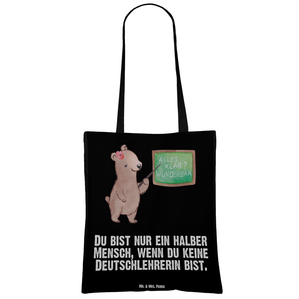 Tragetasche Deutschlehrerin mit Herz Beuteltasche, Beutel, Einkaufstasche, Jutebeutel, Stoffbeutel, Beruf, Ausbildung, Jubiläum, Abschied, Rente, Kollege, Kollegin, Geschenk, Schenken, Arbeitskollege, Mitarbeiter, Firma, Danke, Dankeschön, Deutschlehrerin, Deutschunterricht, Schule, Grundschule