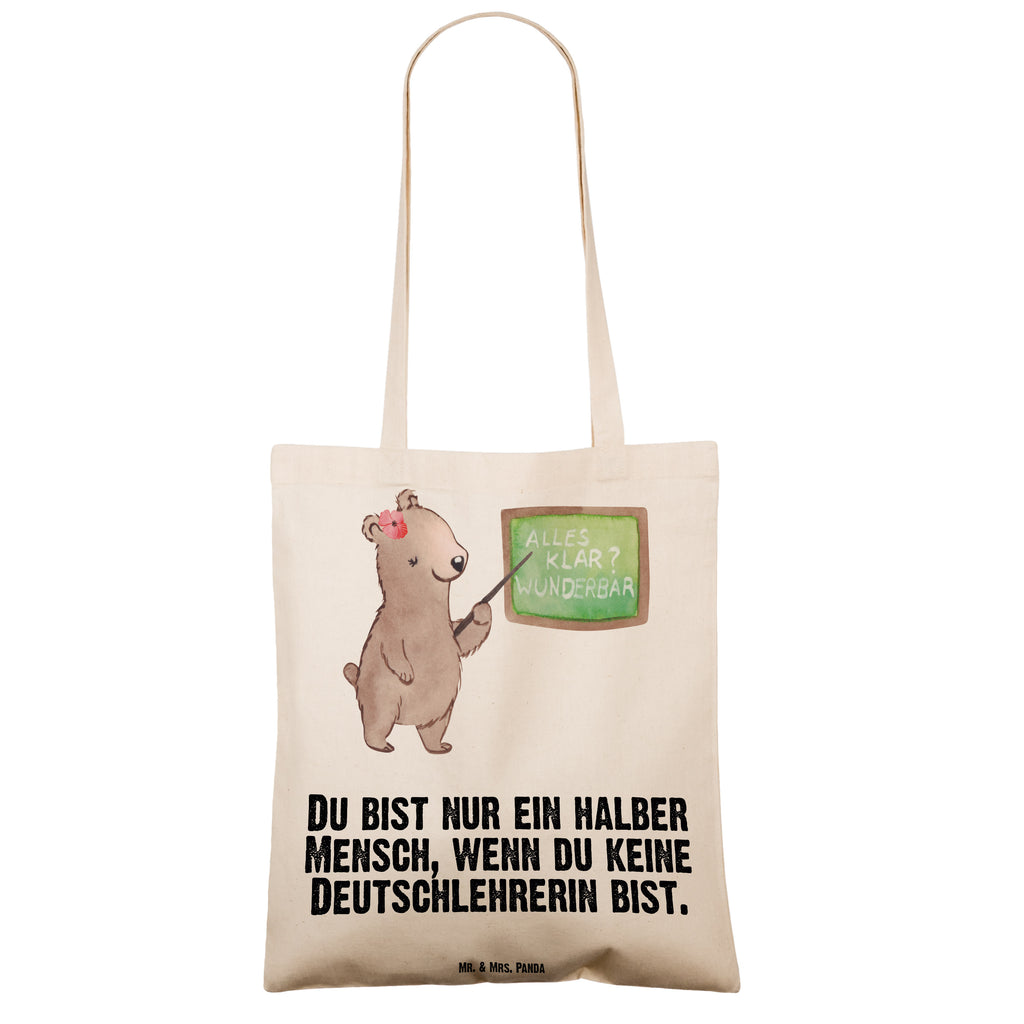 Tragetasche Deutschlehrerin mit Herz Beuteltasche, Beutel, Einkaufstasche, Jutebeutel, Stoffbeutel, Beruf, Ausbildung, Jubiläum, Abschied, Rente, Kollege, Kollegin, Geschenk, Schenken, Arbeitskollege, Mitarbeiter, Firma, Danke, Dankeschön, Deutschlehrerin, Deutschunterricht, Schule, Grundschule