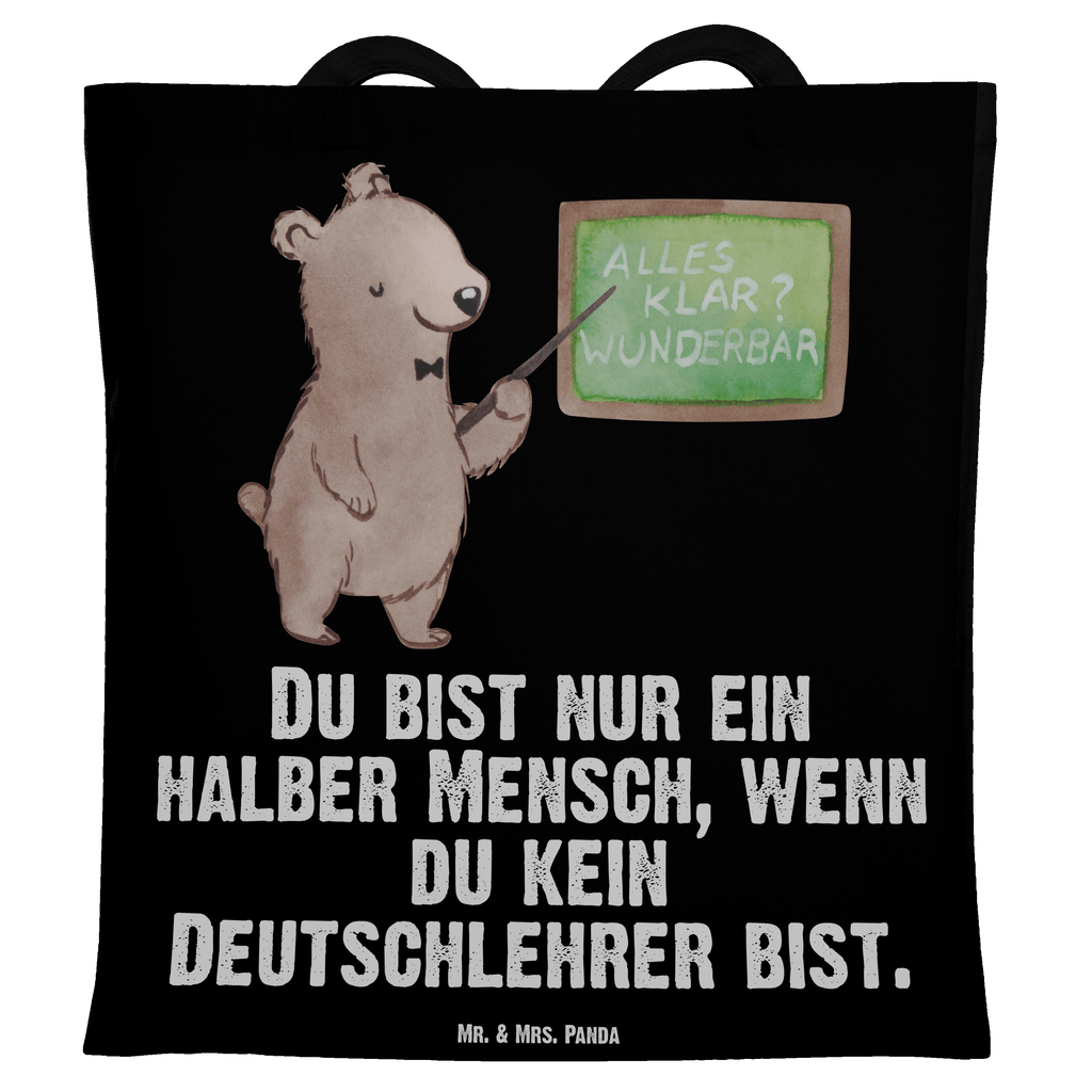 Tragetasche Deutschlehrer mit Herz Beuteltasche, Beutel, Einkaufstasche, Jutebeutel, Stoffbeutel, Beruf, Ausbildung, Jubiläum, Abschied, Rente, Kollege, Kollegin, Geschenk, Schenken, Arbeitskollege, Mitarbeiter, Firma, Danke, Dankeschön, Deutschlehrer, Deutschunterricht, Schule, Grundschule
