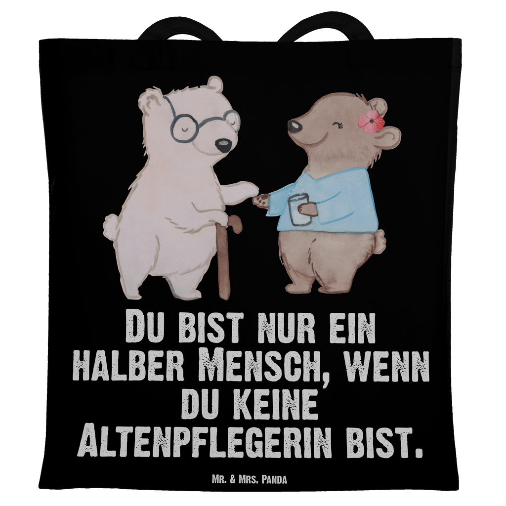 Tragetasche Altenpflegerin mit Herz Beuteltasche, Beutel, Einkaufstasche, Jutebeutel, Stoffbeutel, Beruf, Ausbildung, Jubiläum, Abschied, Rente, Kollege, Kollegin, Geschenk, Schenken, Arbeitskollege, Mitarbeiter, Firma, Danke, Dankeschön, Altenpflegerin, Pflegerin, Altenheim Eröffnung