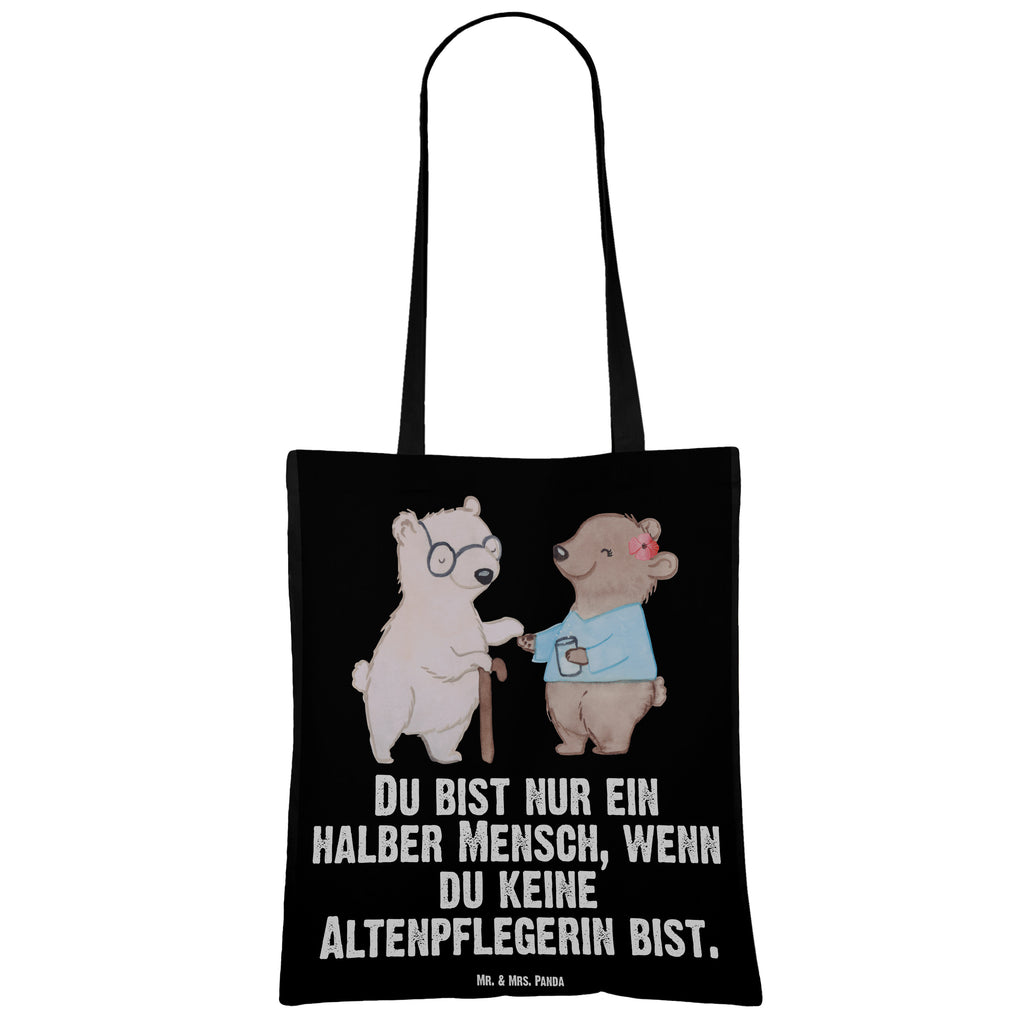 Tragetasche Altenpflegerin mit Herz Beuteltasche, Beutel, Einkaufstasche, Jutebeutel, Stoffbeutel, Beruf, Ausbildung, Jubiläum, Abschied, Rente, Kollege, Kollegin, Geschenk, Schenken, Arbeitskollege, Mitarbeiter, Firma, Danke, Dankeschön, Altenpflegerin, Pflegerin, Altenheim Eröffnung