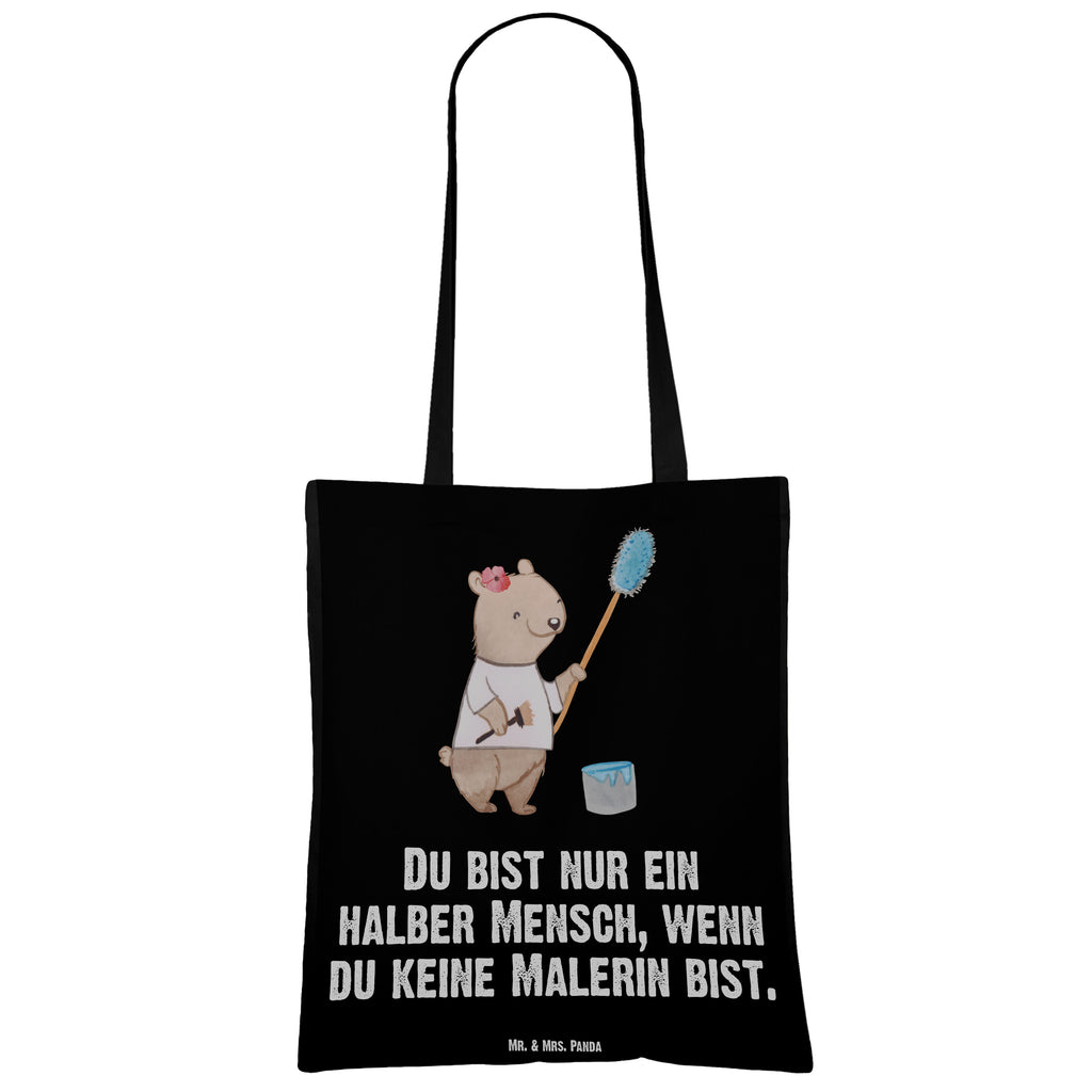 Tragetasche Malerin mit Herz Beuteltasche, Beutel, Einkaufstasche, Jutebeutel, Stoffbeutel, Beruf, Ausbildung, Jubiläum, Abschied, Rente, Kollege, Kollegin, Geschenk, Schenken, Arbeitskollege, Mitarbeiter, Firma, Danke, Dankeschön, Maler, Malermeisterin, Gesellenprüfung, Meisterprüfung, Malerbetrieb