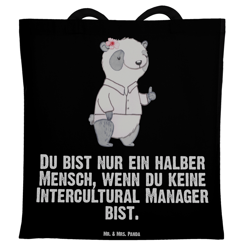 Tragetasche Intercultural Manager mit Herz Beuteltasche, Beutel, Einkaufstasche, Jutebeutel, Stoffbeutel, Beruf, Ausbildung, Jubiläum, Abschied, Rente, Kollege, Kollegin, Geschenk, Schenken, Arbeitskollege, Mitarbeiter, Firma, Danke, Dankeschön