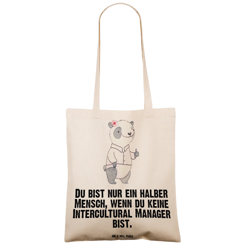 Tragetasche Intercultural Manager mit Herz Beuteltasche, Beutel, Einkaufstasche, Jutebeutel, Stoffbeutel, Beruf, Ausbildung, Jubiläum, Abschied, Rente, Kollege, Kollegin, Geschenk, Schenken, Arbeitskollege, Mitarbeiter, Firma, Danke, Dankeschön