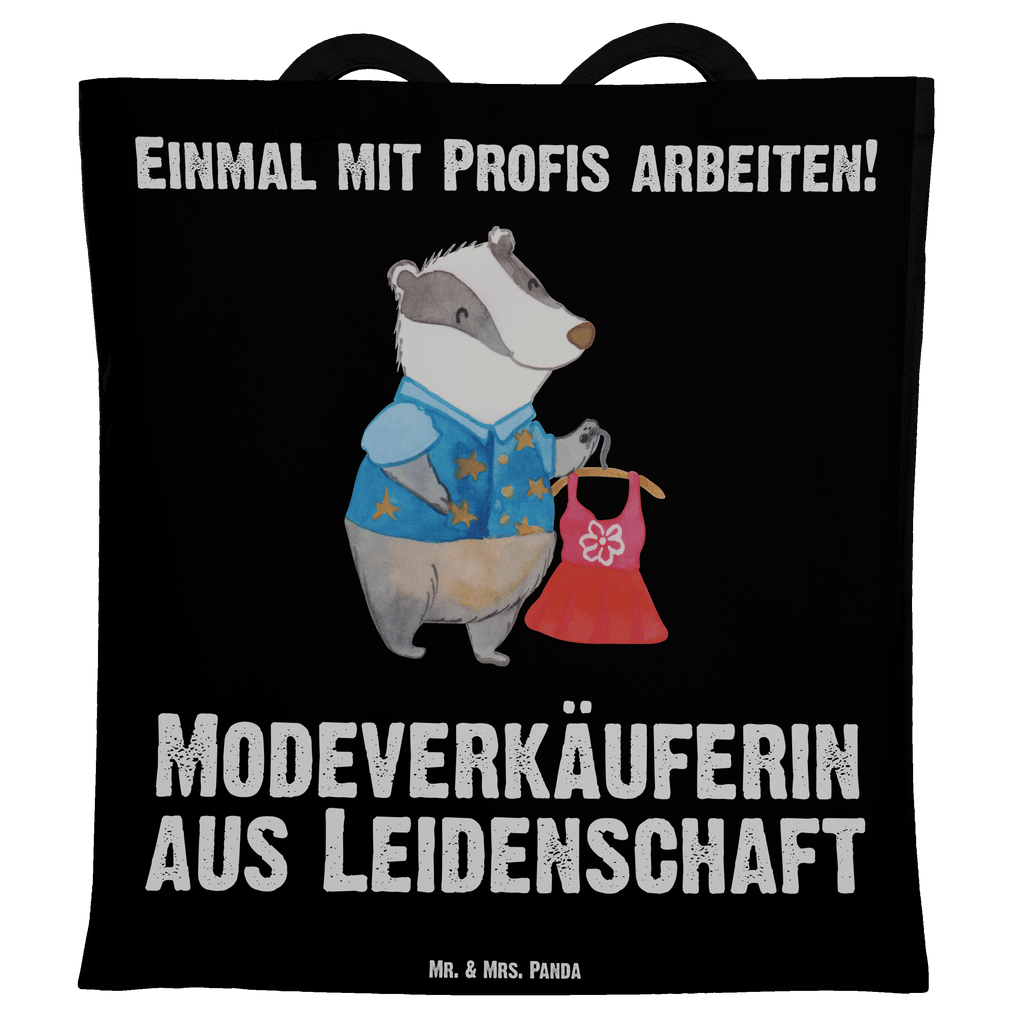 Tragetasche Modeverkäuferin aus Leidenschaft Beuteltasche, Beutel, Einkaufstasche, Jutebeutel, Stoffbeutel, Beruf, Ausbildung, Jubiläum, Abschied, Rente, Kollege, Kollegin, Geschenk, Schenken, Arbeitskollege, Mitarbeiter, Firma, Danke, Dankeschön, Modeverkäuferin, Verkäuferin, Fashion Store