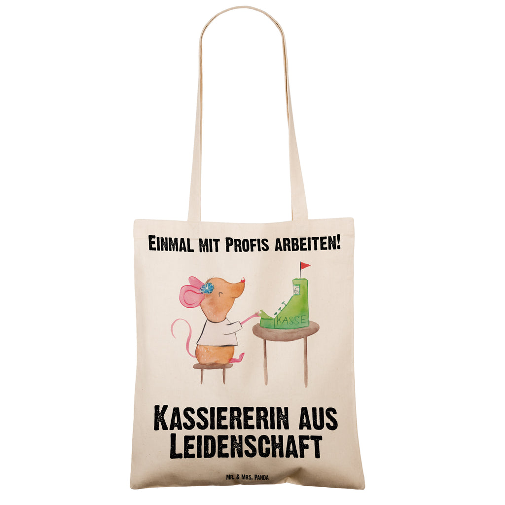 Tragetasche Kassiererin aus Leidenschaft Beuteltasche, Beutel, Einkaufstasche, Jutebeutel, Stoffbeutel, Beruf, Ausbildung, Jubiläum, Abschied, Rente, Kollege, Kollegin, Geschenk, Schenken, Arbeitskollege, Mitarbeiter, Firma, Danke, Dankeschön, Kassiererin, Kassenwartin, Mitarbeiterin Kasse