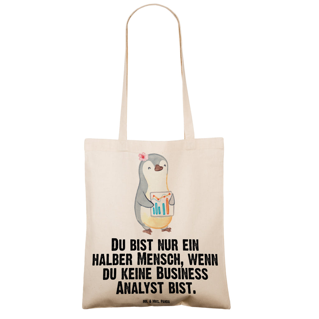 Tragetasche Business Analyst mit Herz Beuteltasche, Beutel, Einkaufstasche, Jutebeutel, Stoffbeutel, Beruf, Ausbildung, Jubiläum, Abschied, Rente, Kollege, Kollegin, Geschenk, Schenken, Arbeitskollege, Mitarbeiter, Firma, Danke, Dankeschön