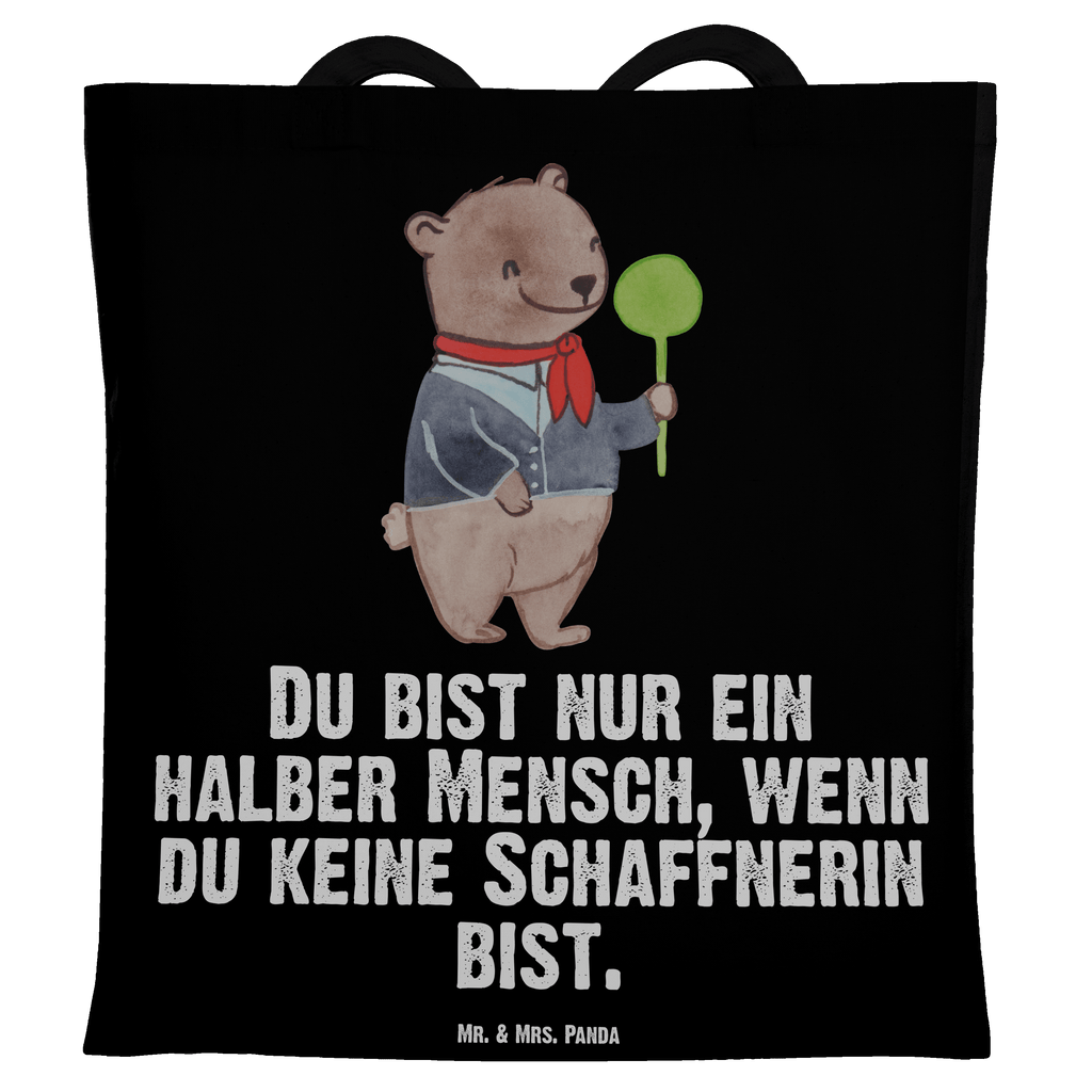 Tragetasche Schaffnerin mit Herz Beuteltasche, Beutel, Einkaufstasche, Jutebeutel, Stoffbeutel, Beruf, Ausbildung, Jubiläum, Abschied, Rente, Kollege, Kollegin, Geschenk, Schenken, Arbeitskollege, Mitarbeiter, Firma, Danke, Dankeschön