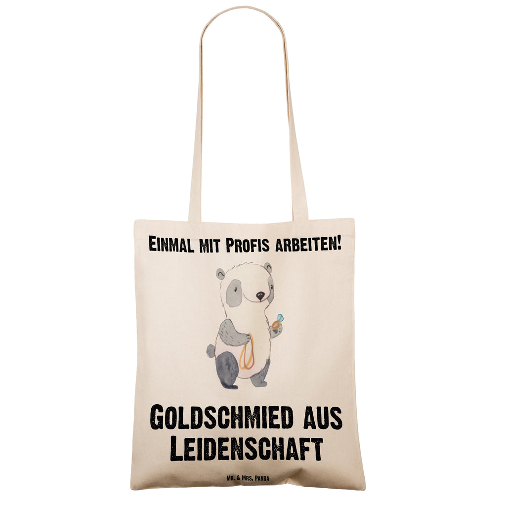 Tragetasche Goldschmied aus Leidenschaft Beuteltasche, Beutel, Einkaufstasche, Jutebeutel, Stoffbeutel, Beruf, Ausbildung, Jubiläum, Abschied, Rente, Kollege, Kollegin, Geschenk, Schenken, Arbeitskollege, Mitarbeiter, Firma, Danke, Dankeschön, Juwelier, Goldschmied, Schmied, Schmuckwarenhändler, Schmuckgeschäft, Eröffnung