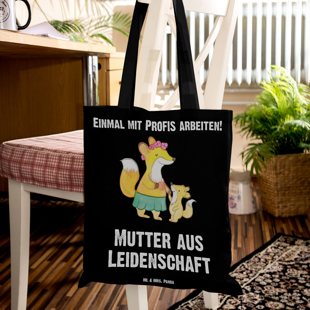 Tragetasche Mutter aus Leidenschaft Beuteltasche, Beutel, Einkaufstasche, Jutebeutel, Stoffbeutel, Beruf, Ausbildung, Jubiläum, Abschied, Rente, Kollege, Kollegin, Geschenk, Schenken, Arbeitskollege, Mitarbeiter, Firma, Danke, Dankeschön