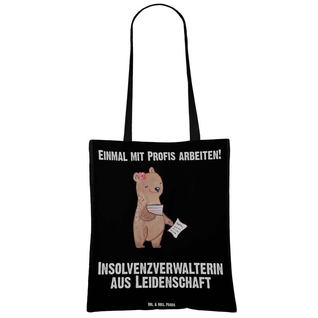 Tragetasche Insolvenzverwalterin aus Leidenschaft Beuteltasche, Beutel, Einkaufstasche, Jutebeutel, Stoffbeutel, Beruf, Ausbildung, Jubiläum, Abschied, Rente, Kollege, Kollegin, Geschenk, Schenken, Arbeitskollege, Mitarbeiter, Firma, Danke, Dankeschön