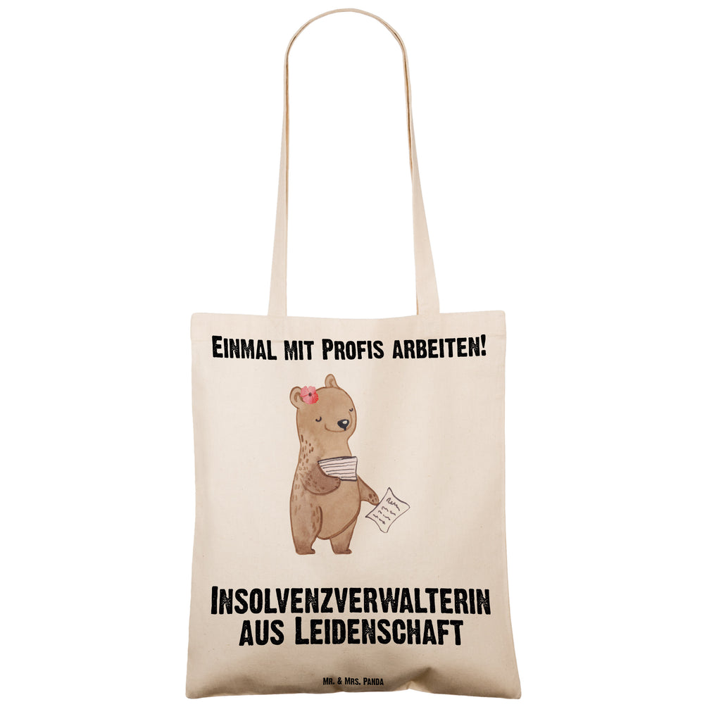 Tragetasche Insolvenzverwalterin aus Leidenschaft Beuteltasche, Beutel, Einkaufstasche, Jutebeutel, Stoffbeutel, Beruf, Ausbildung, Jubiläum, Abschied, Rente, Kollege, Kollegin, Geschenk, Schenken, Arbeitskollege, Mitarbeiter, Firma, Danke, Dankeschön
