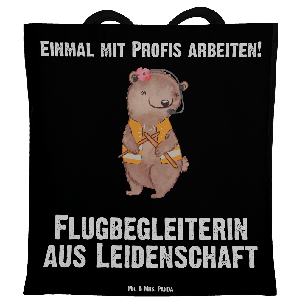 Tragetasche Flugbegleiterin aus Leidenschaft Beuteltasche, Beutel, Einkaufstasche, Jutebeutel, Stoffbeutel, Beruf, Ausbildung, Jubiläum, Abschied, Rente, Kollege, Kollegin, Geschenk, Schenken, Arbeitskollege, Mitarbeiter, Firma, Danke, Dankeschön, Flugbegleiterin, Stewardess, Flugstewardess, Flight-Attendant