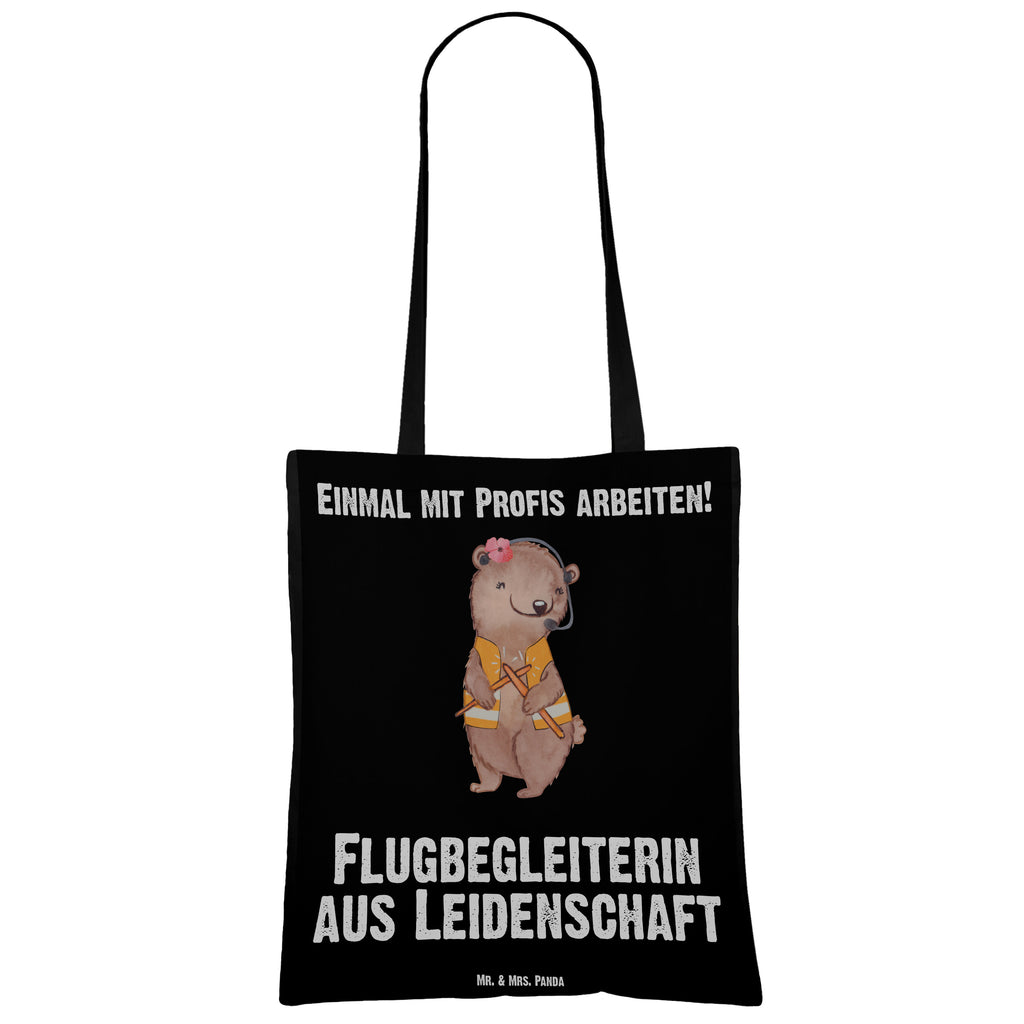 Tragetasche Flugbegleiterin aus Leidenschaft Beuteltasche, Beutel, Einkaufstasche, Jutebeutel, Stoffbeutel, Beruf, Ausbildung, Jubiläum, Abschied, Rente, Kollege, Kollegin, Geschenk, Schenken, Arbeitskollege, Mitarbeiter, Firma, Danke, Dankeschön, Flugbegleiterin, Stewardess, Flugstewardess, Flight-Attendant