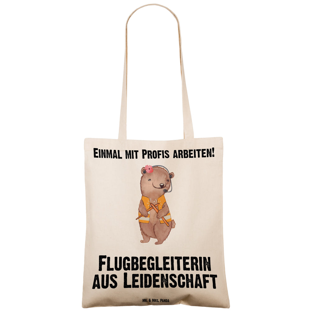 Tragetasche Flugbegleiterin aus Leidenschaft Beuteltasche, Beutel, Einkaufstasche, Jutebeutel, Stoffbeutel, Beruf, Ausbildung, Jubiläum, Abschied, Rente, Kollege, Kollegin, Geschenk, Schenken, Arbeitskollege, Mitarbeiter, Firma, Danke, Dankeschön, Flugbegleiterin, Stewardess, Flugstewardess, Flight-Attendant