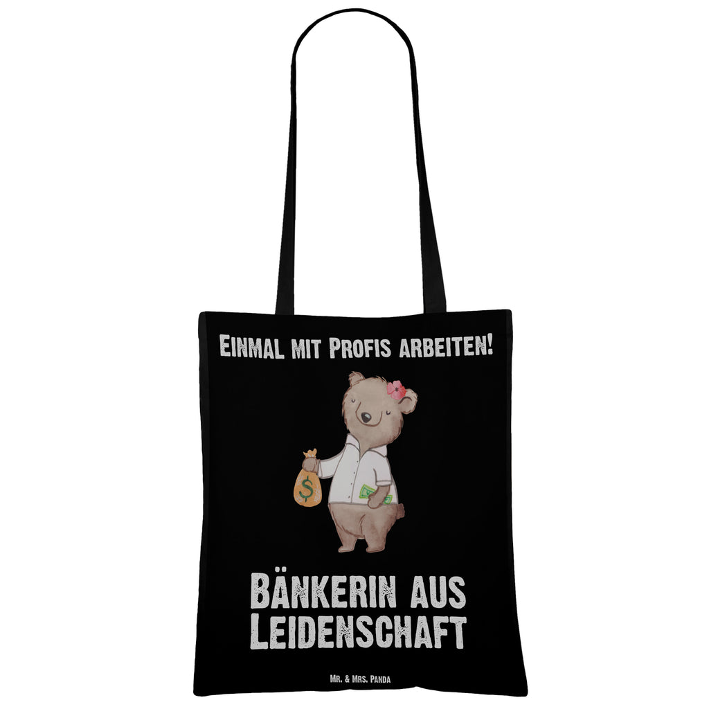 Tragetasche Bänkerin aus Leidenschaft Beuteltasche, Beutel, Einkaufstasche, Jutebeutel, Stoffbeutel, Beruf, Ausbildung, Jubiläum, Abschied, Rente, Kollege, Kollegin, Geschenk, Schenken, Arbeitskollege, Mitarbeiter, Firma, Danke, Dankeschön, Bänkerin, Bankfachfrau, Bankangestellte, Bankberaterin