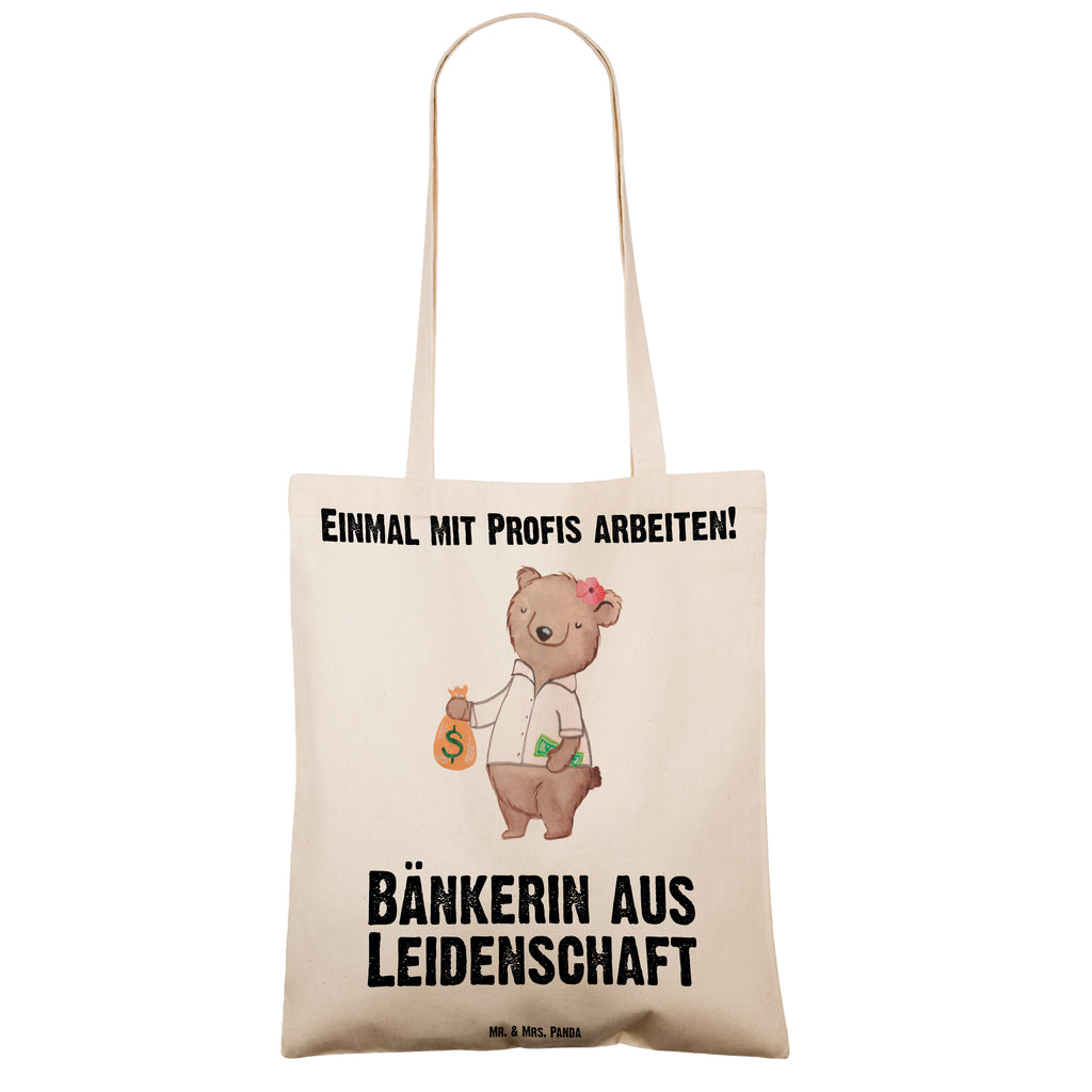 Tragetasche Bänkerin aus Leidenschaft Beuteltasche, Beutel, Einkaufstasche, Jutebeutel, Stoffbeutel, Beruf, Ausbildung, Jubiläum, Abschied, Rente, Kollege, Kollegin, Geschenk, Schenken, Arbeitskollege, Mitarbeiter, Firma, Danke, Dankeschön, Bänkerin, Bankfachfrau, Bankangestellte, Bankberaterin