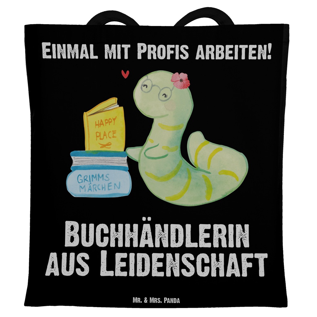 Tragetasche Buchhändlerin aus Leidenschaft Beuteltasche, Beutel, Einkaufstasche, Jutebeutel, Stoffbeutel, Beruf, Ausbildung, Jubiläum, Abschied, Rente, Kollege, Kollegin, Geschenk, Schenken, Arbeitskollege, Mitarbeiter, Firma, Danke, Dankeschön, Buchhändlerin, Buchhandlung, Buchverkäuferin, Bibliothekarin, Bücherwurm
