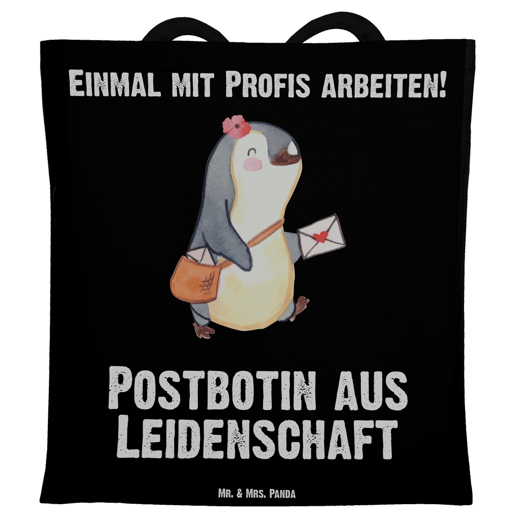 Tragetasche Postbotin aus Leidenschaft Beuteltasche, Beutel, Einkaufstasche, Jutebeutel, Stoffbeutel, Beruf, Ausbildung, Jubiläum, Abschied, Rente, Kollege, Kollegin, Geschenk, Schenken, Arbeitskollege, Mitarbeiter, Firma, Danke, Dankeschön, Postbotin, Briefzustellerin, Briefträgerin, Postlerin