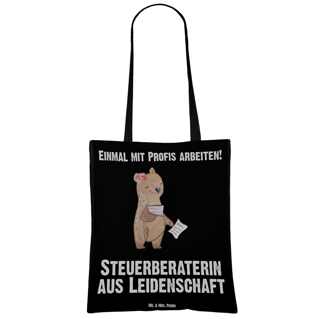 Tragetasche Steuerberaterin aus Leidenschaft Beuteltasche, Beutel, Einkaufstasche, Jutebeutel, Stoffbeutel, Beruf, Ausbildung, Jubiläum, Abschied, Rente, Kollege, Kollegin, Geschenk, Schenken, Arbeitskollege, Mitarbeiter, Firma, Danke, Dankeschön