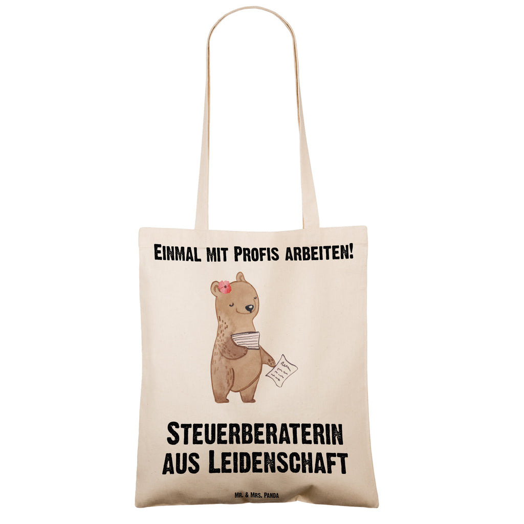 Tragetasche Steuerberaterin aus Leidenschaft Beuteltasche, Beutel, Einkaufstasche, Jutebeutel, Stoffbeutel, Beruf, Ausbildung, Jubiläum, Abschied, Rente, Kollege, Kollegin, Geschenk, Schenken, Arbeitskollege, Mitarbeiter, Firma, Danke, Dankeschön
