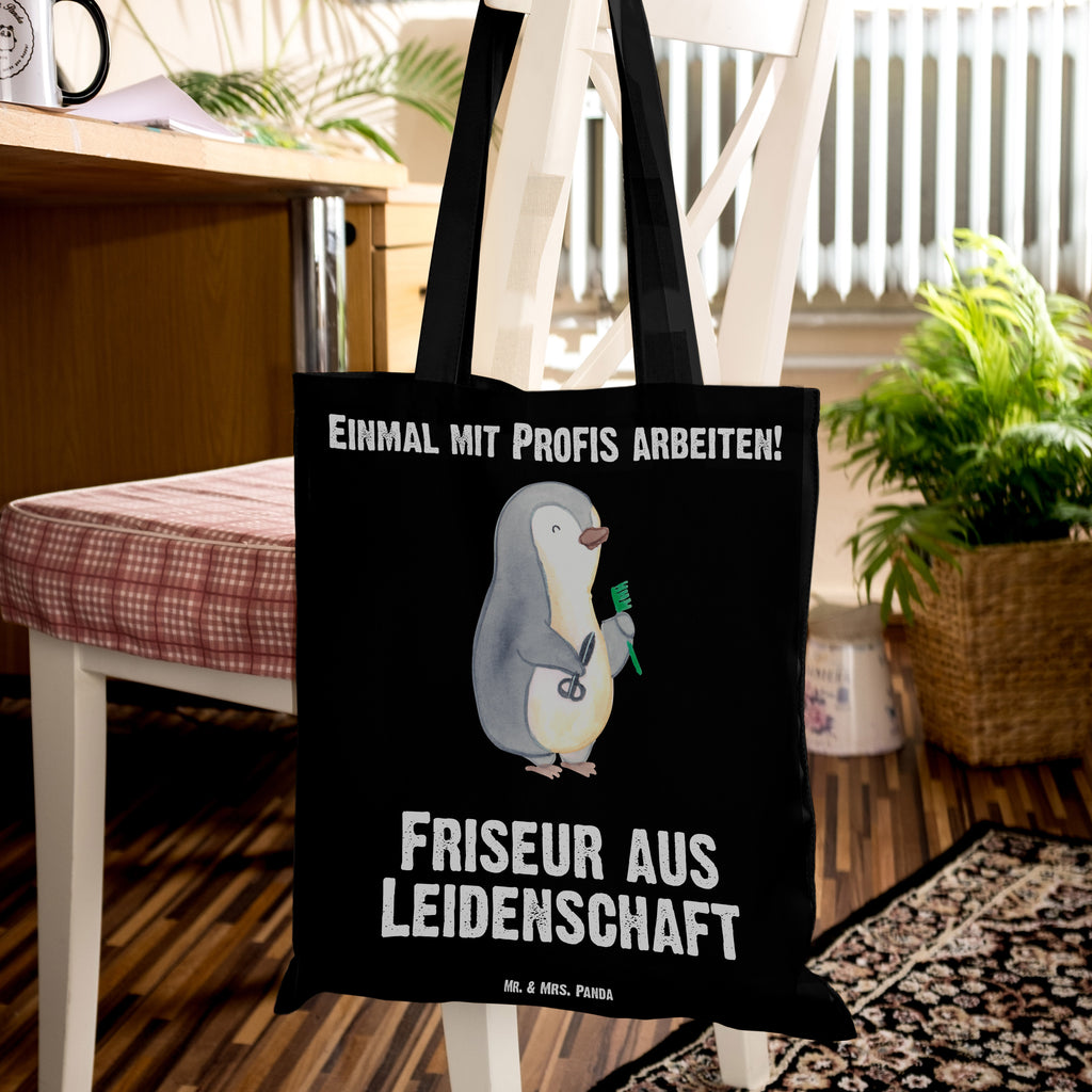 Tragetasche Friseur aus Leidenschaft Beuteltasche, Beutel, Einkaufstasche, Jutebeutel, Stoffbeutel, Beruf, Ausbildung, Jubiläum, Abschied, Rente, Kollege, Kollegin, Geschenk, Schenken, Arbeitskollege, Mitarbeiter, Firma, Danke, Dankeschön, Frisör, Haarstylist, Frisörbesuch, Friseursalon, Barbier, Coiffeur, Eröffnung Friseur