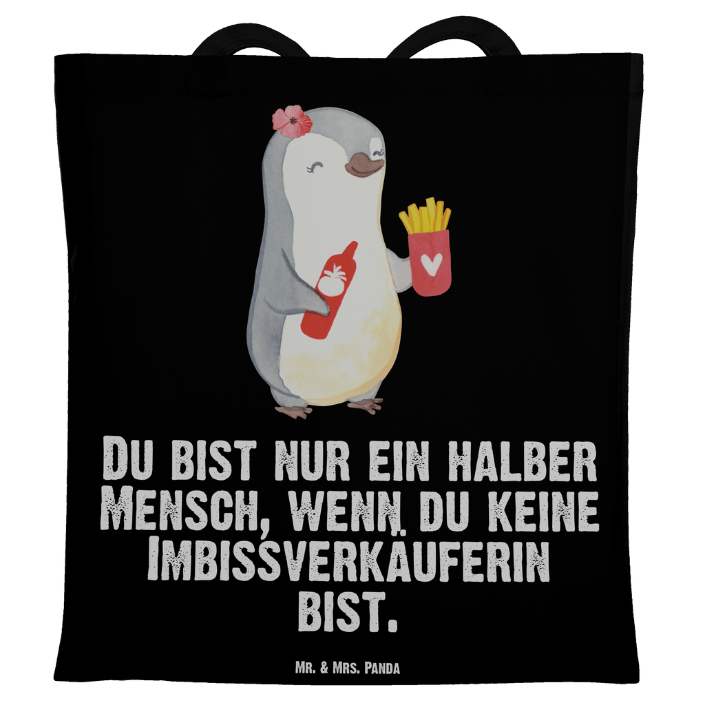 Tragetasche Imbissverkäuferin mit Herz Beuteltasche, Beutel, Einkaufstasche, Jutebeutel, Stoffbeutel, Beruf, Ausbildung, Jubiläum, Abschied, Rente, Kollege, Kollegin, Geschenk, Schenken, Arbeitskollege, Mitarbeiter, Firma, Danke, Dankeschön, Imbissbesitzerin, Imibissverkäuferin, Pommesverkäuferin