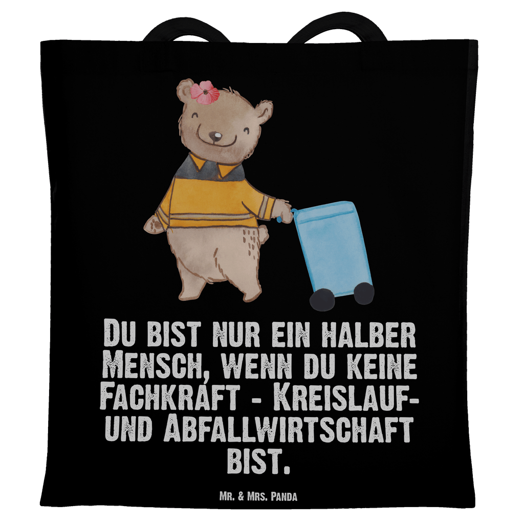 Tragetasche Fachkraft - Kreislauf- und Abfallwirtschaft mit Herz Beuteltasche, Beutel, Einkaufstasche, Jutebeutel, Stoffbeutel, Beruf, Ausbildung, Jubiläum, Abschied, Rente, Kollege, Kollegin, Geschenk, Schenken, Arbeitskollege, Mitarbeiter, Firma, Danke, Dankeschön, Müllwerker, Fachkraft Kreislauf- und Abfallwirtschaft, Müllentsorger, Kehrichtmann, Müllmann, Müllfahrer