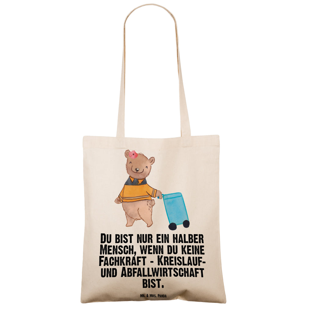 Tragetasche Fachkraft - Kreislauf- und Abfallwirtschaft mit Herz Beuteltasche, Beutel, Einkaufstasche, Jutebeutel, Stoffbeutel, Beruf, Ausbildung, Jubiläum, Abschied, Rente, Kollege, Kollegin, Geschenk, Schenken, Arbeitskollege, Mitarbeiter, Firma, Danke, Dankeschön, Müllwerker, Fachkraft Kreislauf- und Abfallwirtschaft, Müllentsorger, Kehrichtmann, Müllmann, Müllfahrer