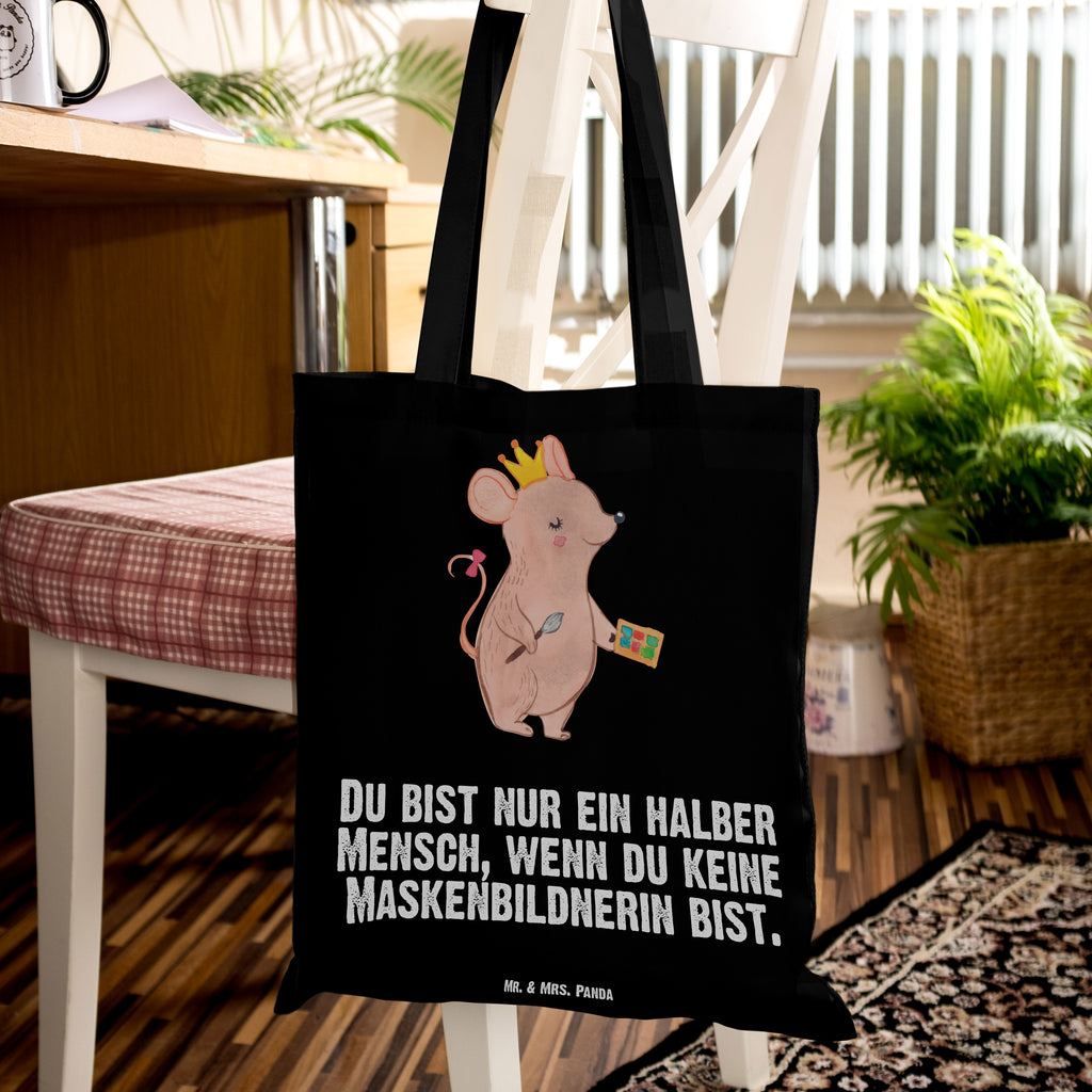 Tragetasche Maskenbildnerin mit Herz Beuteltasche, Beutel, Einkaufstasche, Jutebeutel, Stoffbeutel, Beruf, Ausbildung, Jubiläum, Abschied, Rente, Kollege, Kollegin, Geschenk, Schenken, Arbeitskollege, Mitarbeiter, Firma, Danke, Dankeschön, Kosmetikerin, Make Up Artist, Maskenbildnerin, Visagistin, Beauty Salon, Kosmetikstudio, Eröffnung