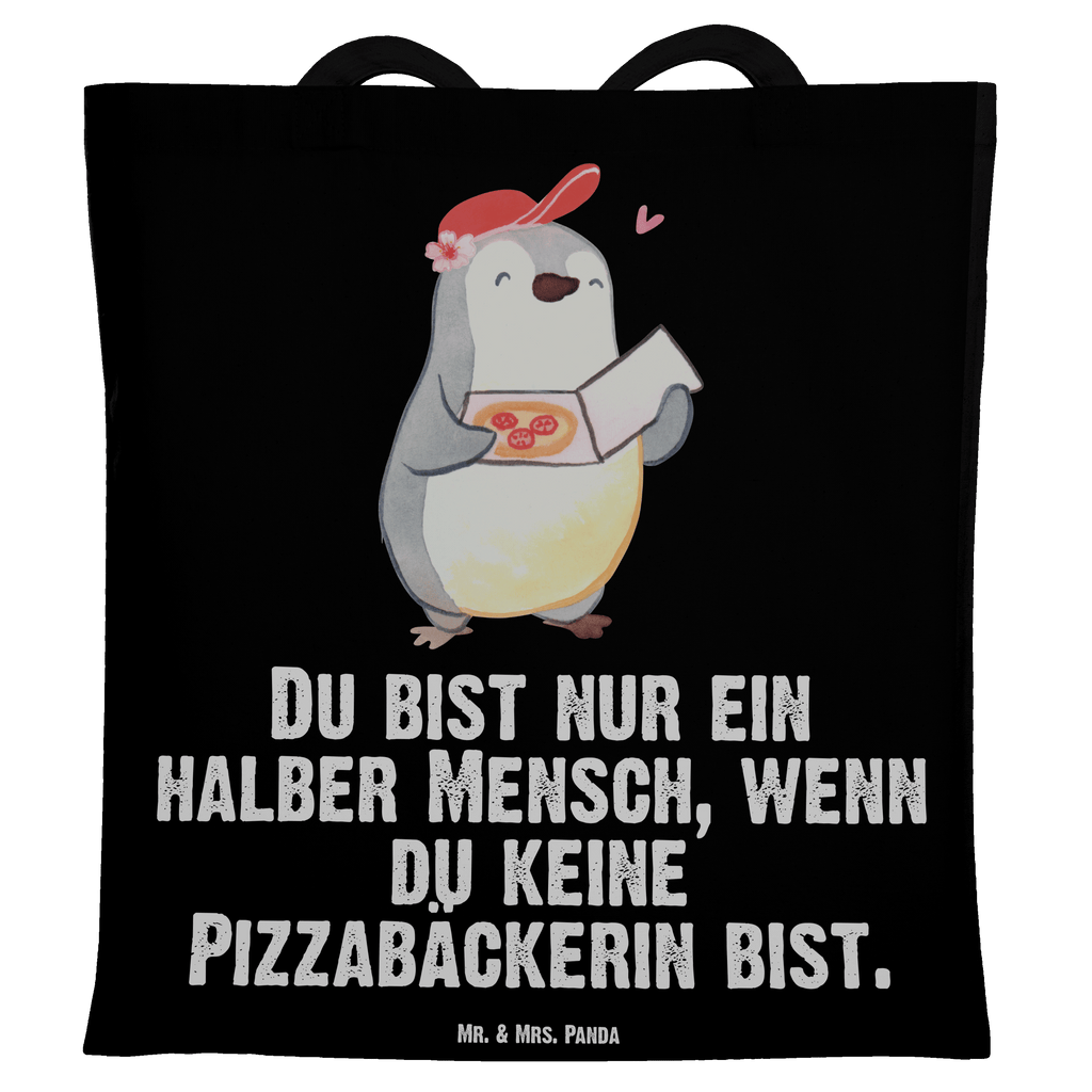 Tragetasche Pizzabäckerin mit Herz Beuteltasche, Beutel, Einkaufstasche, Jutebeutel, Stoffbeutel, Beruf, Ausbildung, Jubiläum, Abschied, Rente, Kollege, Kollegin, Geschenk, Schenken, Arbeitskollege, Mitarbeiter, Firma, Danke, Dankeschön, Lieferdienstmitarbeiterin, Pizzabäckerin, Pizzabotin, Pizzabringdienst, Lieferbringdienst