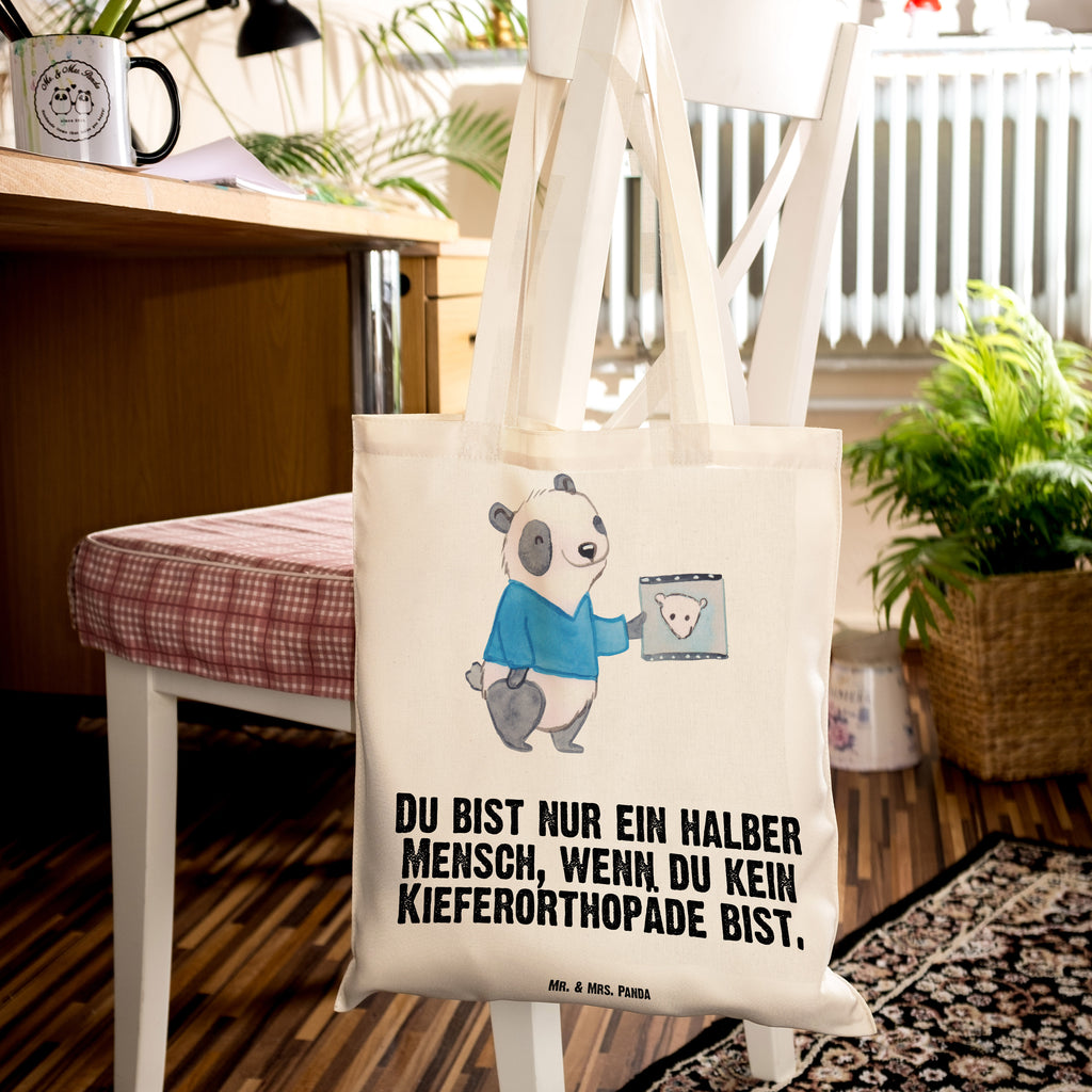 Tragetasche Kieferorthopäde mit Herz Beuteltasche, Beutel, Einkaufstasche, Jutebeutel, Stoffbeutel, Beruf, Ausbildung, Jubiläum, Abschied, Rente, Kollege, Kollegin, Geschenk, Schenken, Arbeitskollege, Mitarbeiter, Firma, Danke, Dankeschön