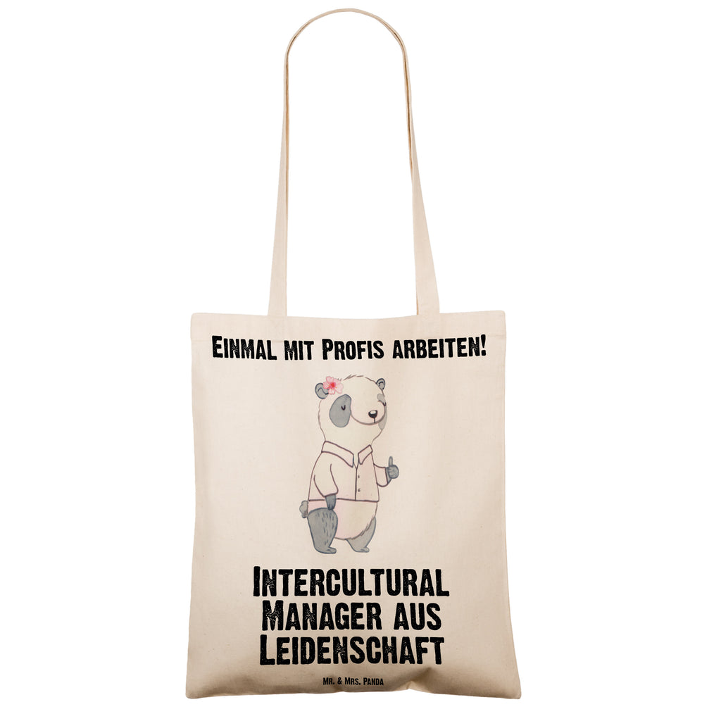 Tragetasche Intercultural Manager aus Leidenschaft Beuteltasche, Beutel, Einkaufstasche, Jutebeutel, Stoffbeutel, Beruf, Ausbildung, Jubiläum, Abschied, Rente, Kollege, Kollegin, Geschenk, Schenken, Arbeitskollege, Mitarbeiter, Firma, Danke, Dankeschön